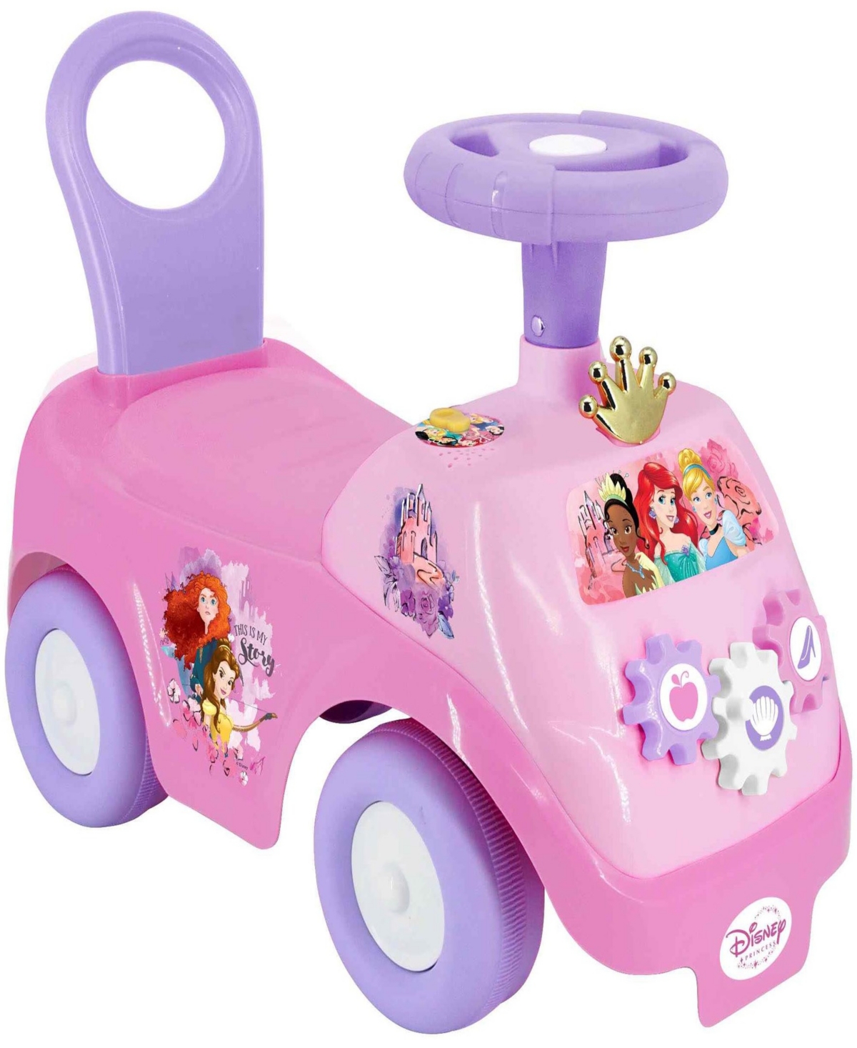 Disney Princess Light And Sounds This Is My Story Activity Ride On Foot To Floor Push Pull Kids Car In Multi