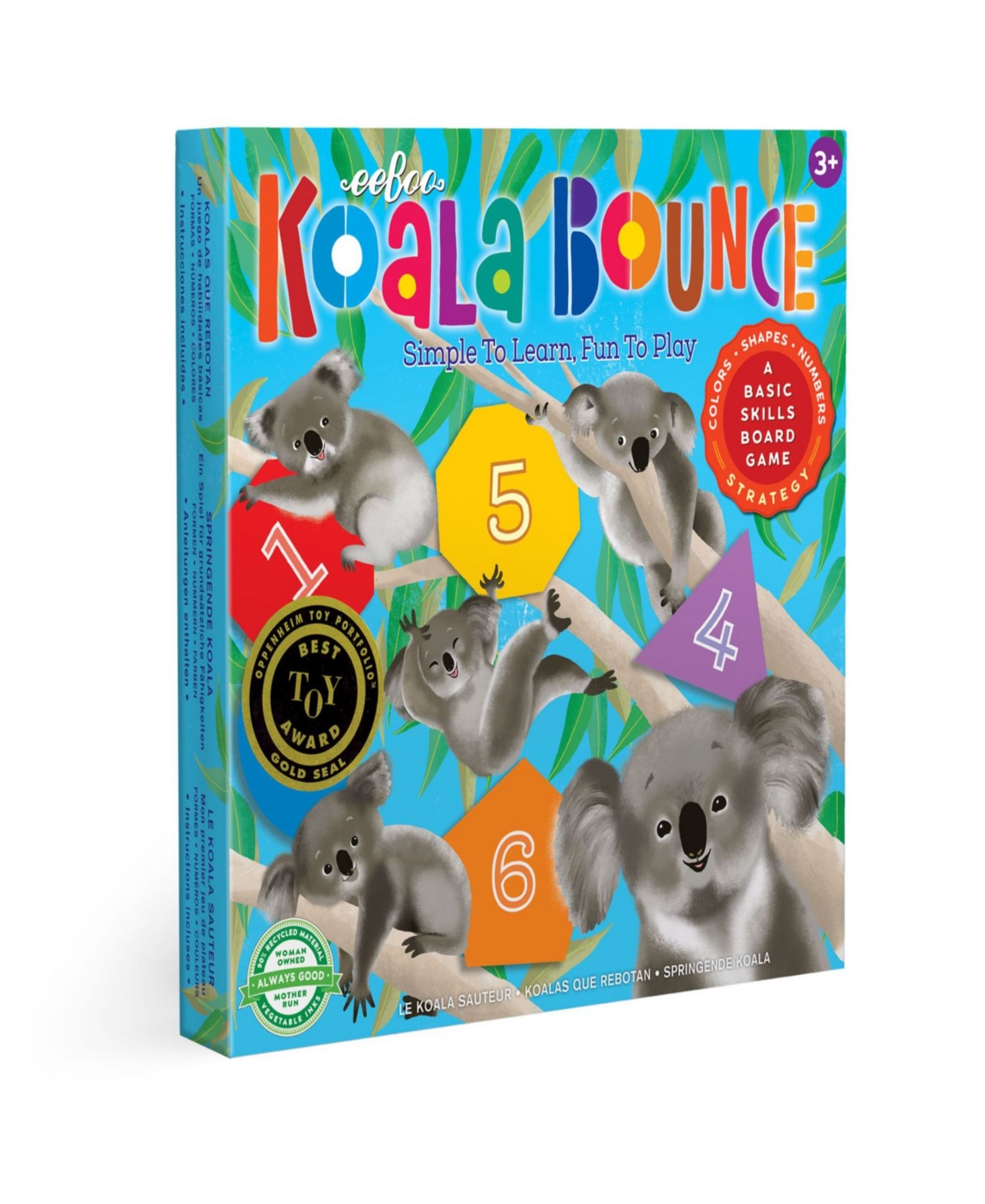 Eeboo Kids' Koala Bounce Board Game In Multi