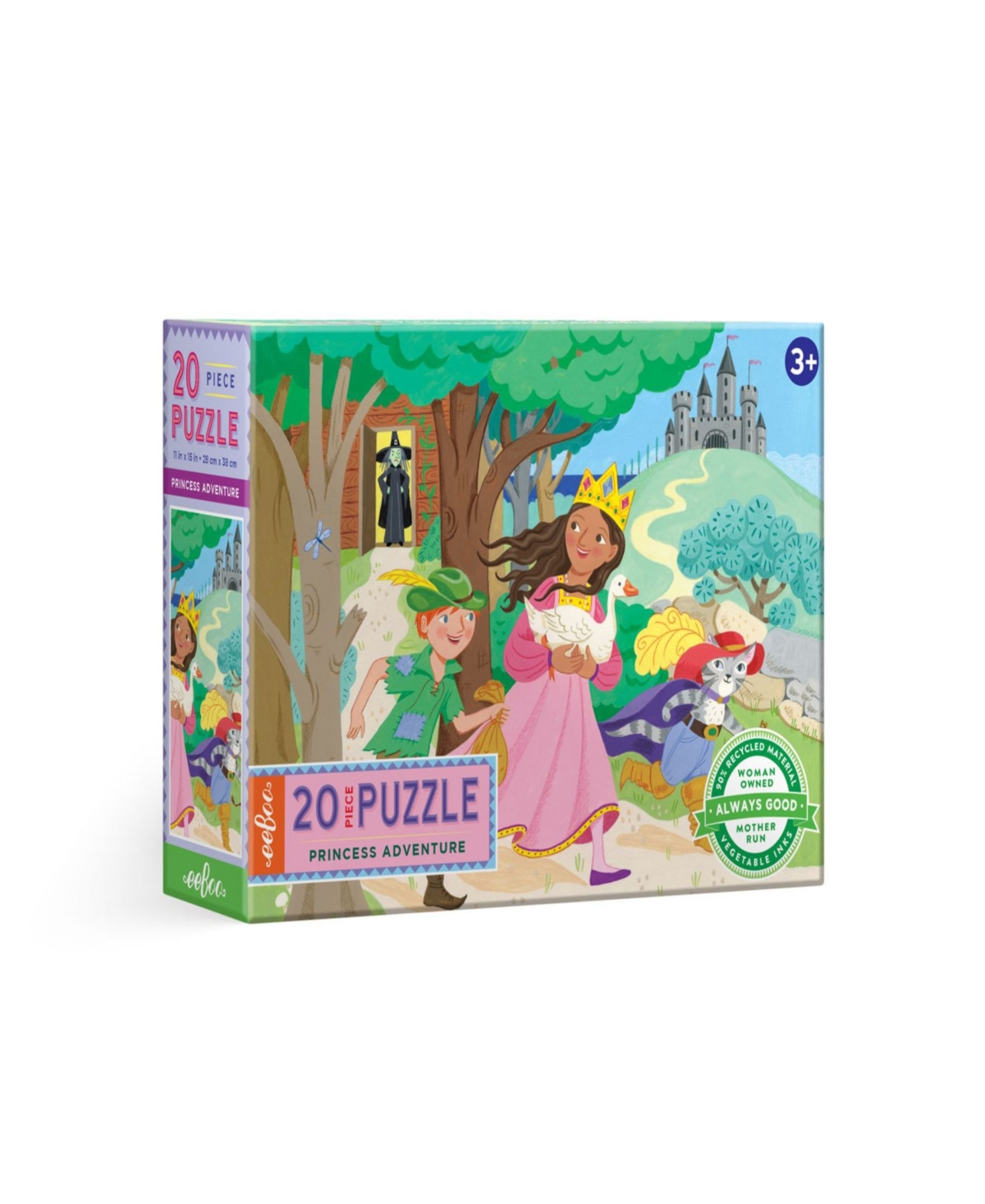 Eeboo Princess Adventure Big Puzzle Set, 20 Piece In Multi