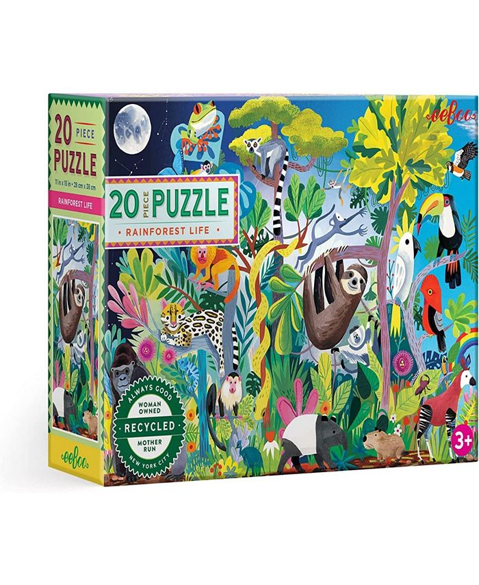 Eeboo Rainforest Life 20 Piece Jigsaw Puzzle Set Macy's