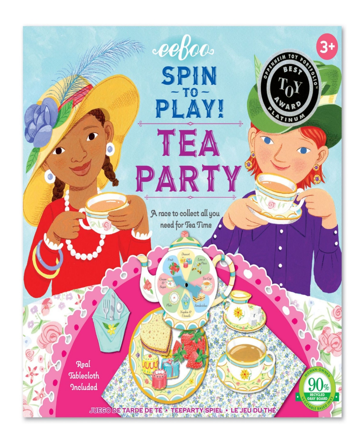 Shop Eeboo Tea Party Spinner Game In Multi