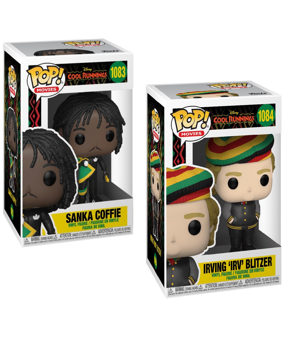 Funko Movies Pop Cool Runnings Sanka Coffie And Irving Irv Blitzer 2 Piece Collectors Set In Multi
