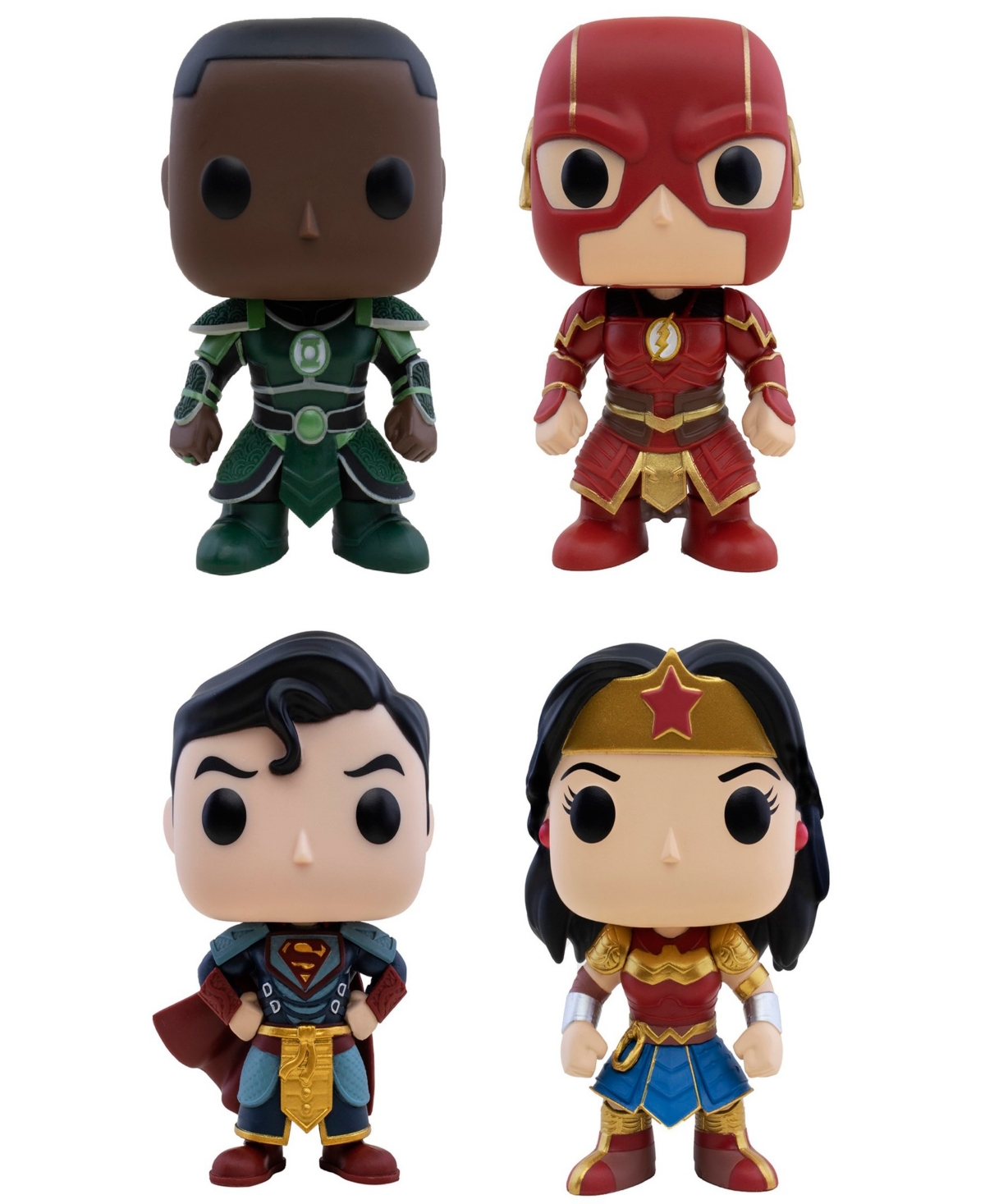 Funko Kids' Heroes Pop Imperial Palace The Lantern, The Flash, Superman And Wonder Woman 4 Piece Collectors Set In Multi