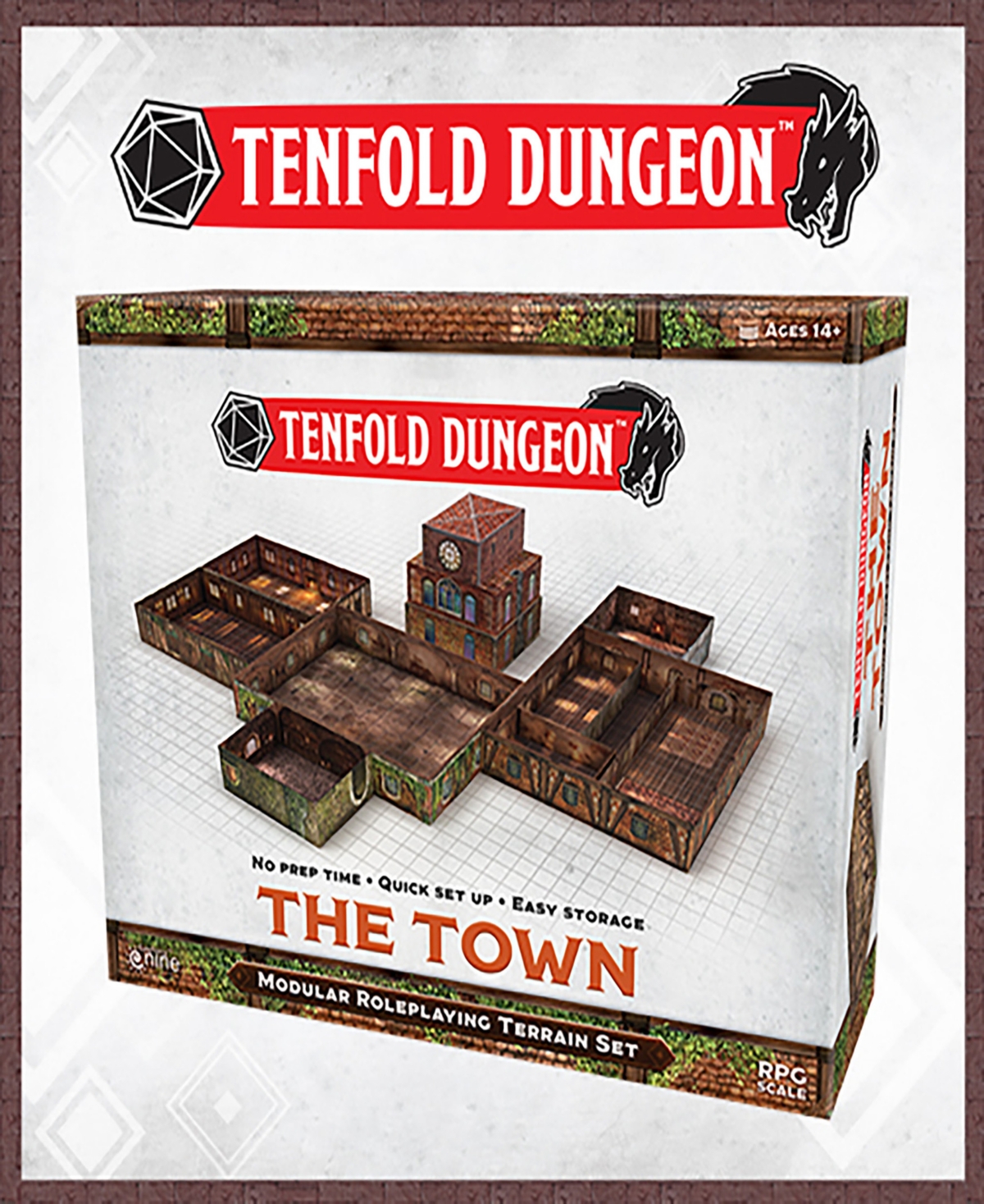 Gale Force Nine Tenfold Dungeon The Town Modular Roleplaying Terrain Set 5e Role Playing Game Adventure In Multi