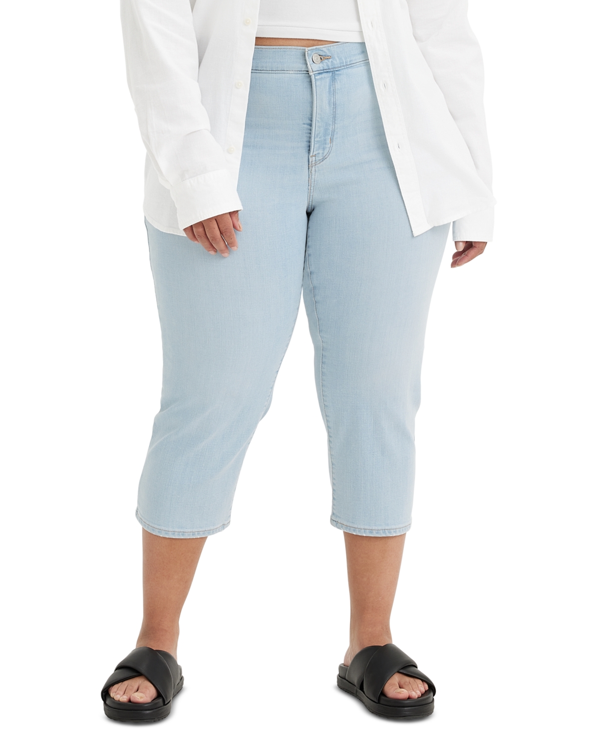Trendy Plus Size 311 Shaping Skinny Capri Jeans - Everyday Adventure