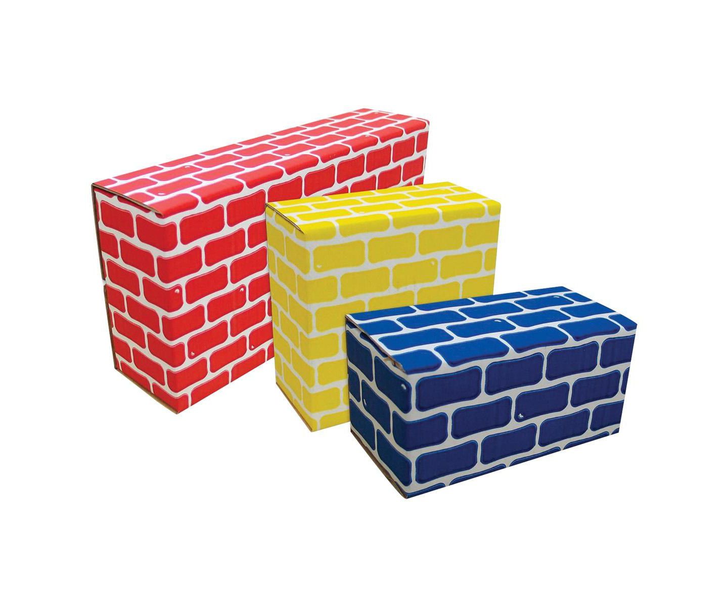Детский конструктор Kaplan Early Learning Cardboard Brick Block Jumbo Building Set, 44-Piece, Ages 2+ — фото 2