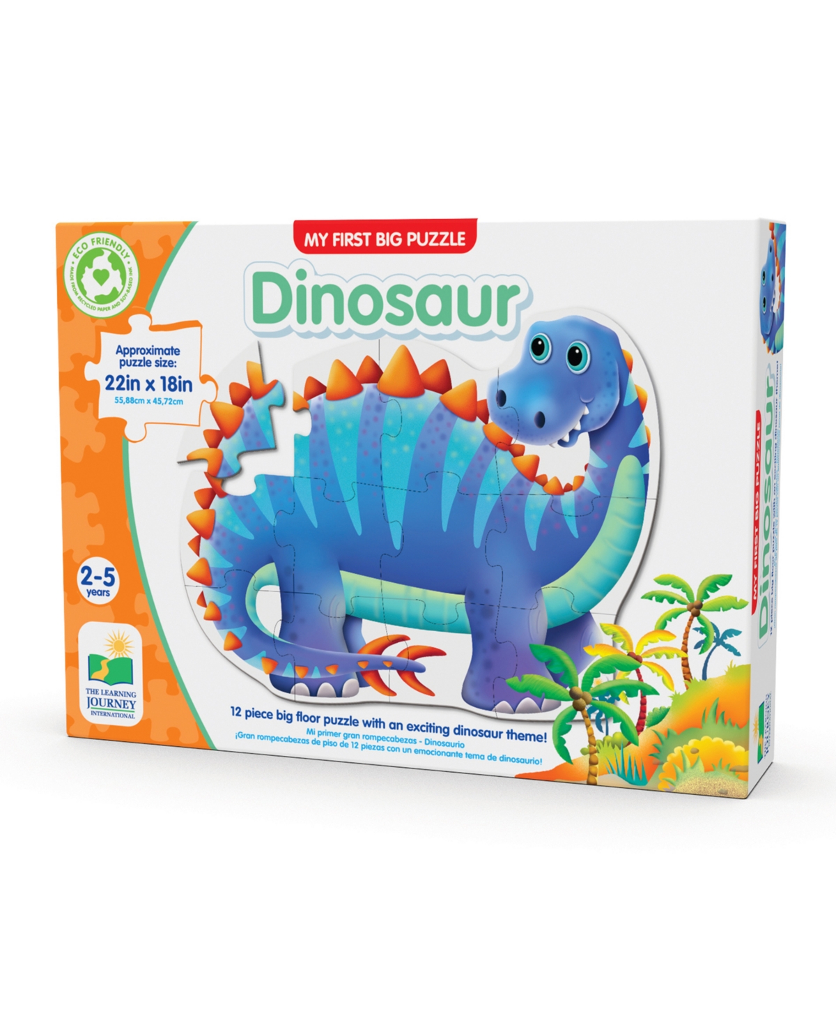 The Learning Journey Babies' My First Big Floor Dinosaur 12 Piece Puzzle Set In Multi Colored