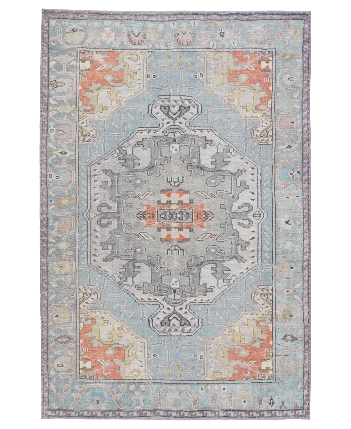 Kate Lester Harman HBL07 5' x 7'6in Area Rug - Blue