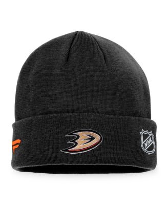 Men's Black Anaheim Ducks Authentic Pro Rink Cuffed Knit Hat