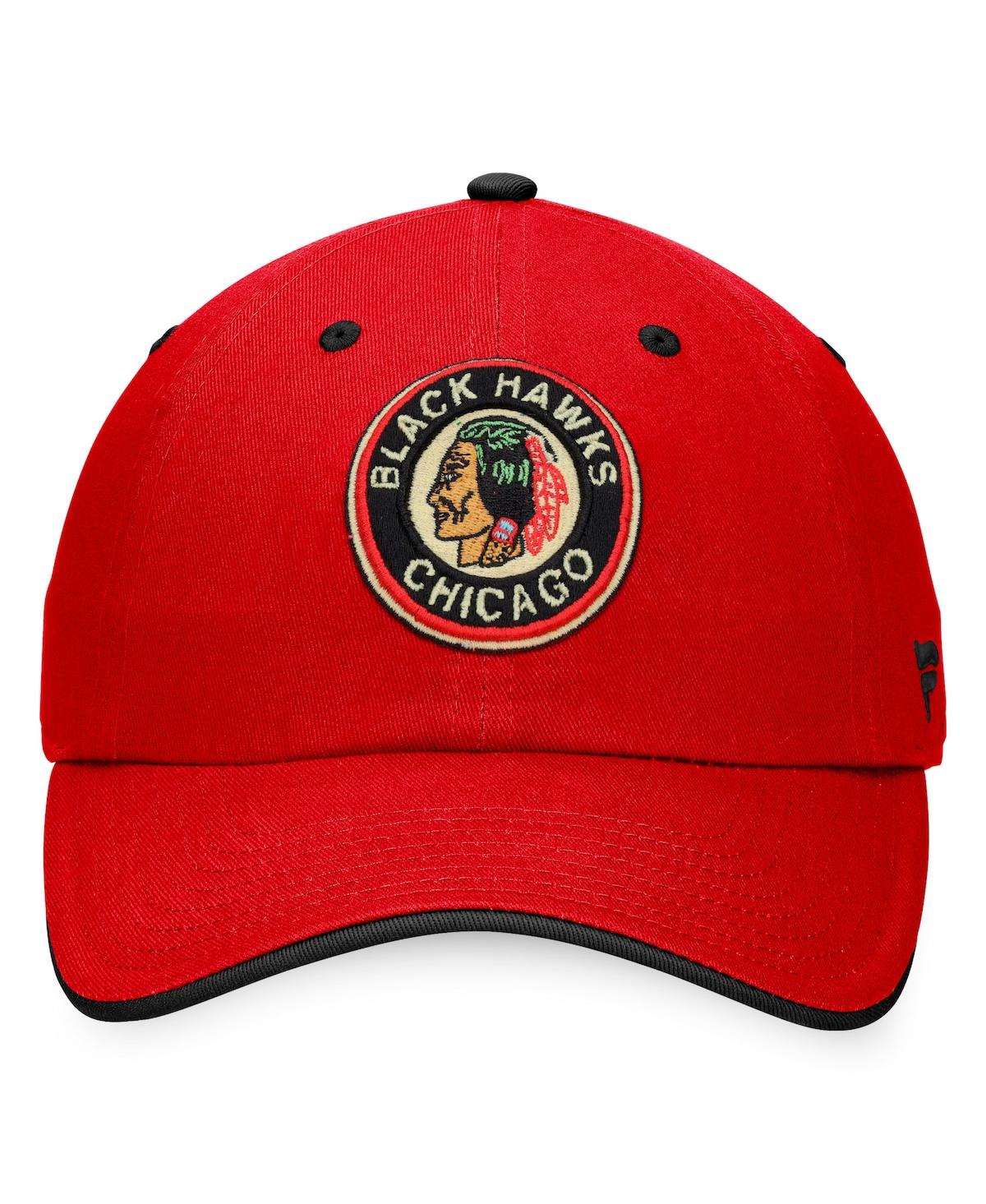 Fanatics Men's  Red Chicago Blackhawks Original Six Adjustable Hat In Red