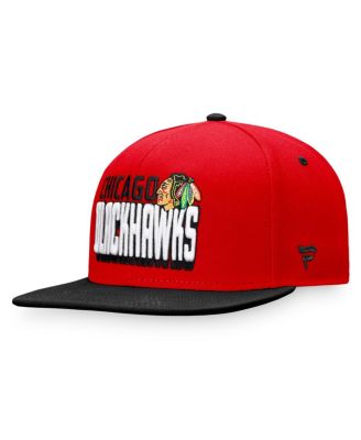 Men's Red, Black Chicago Blackhawks Heritage Retro Two-Tone Snapback Hat