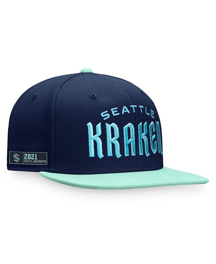 Men's Fanatics Branded Deep Sea Blue Seattle Kraken Make The Play Pullover Hoodie