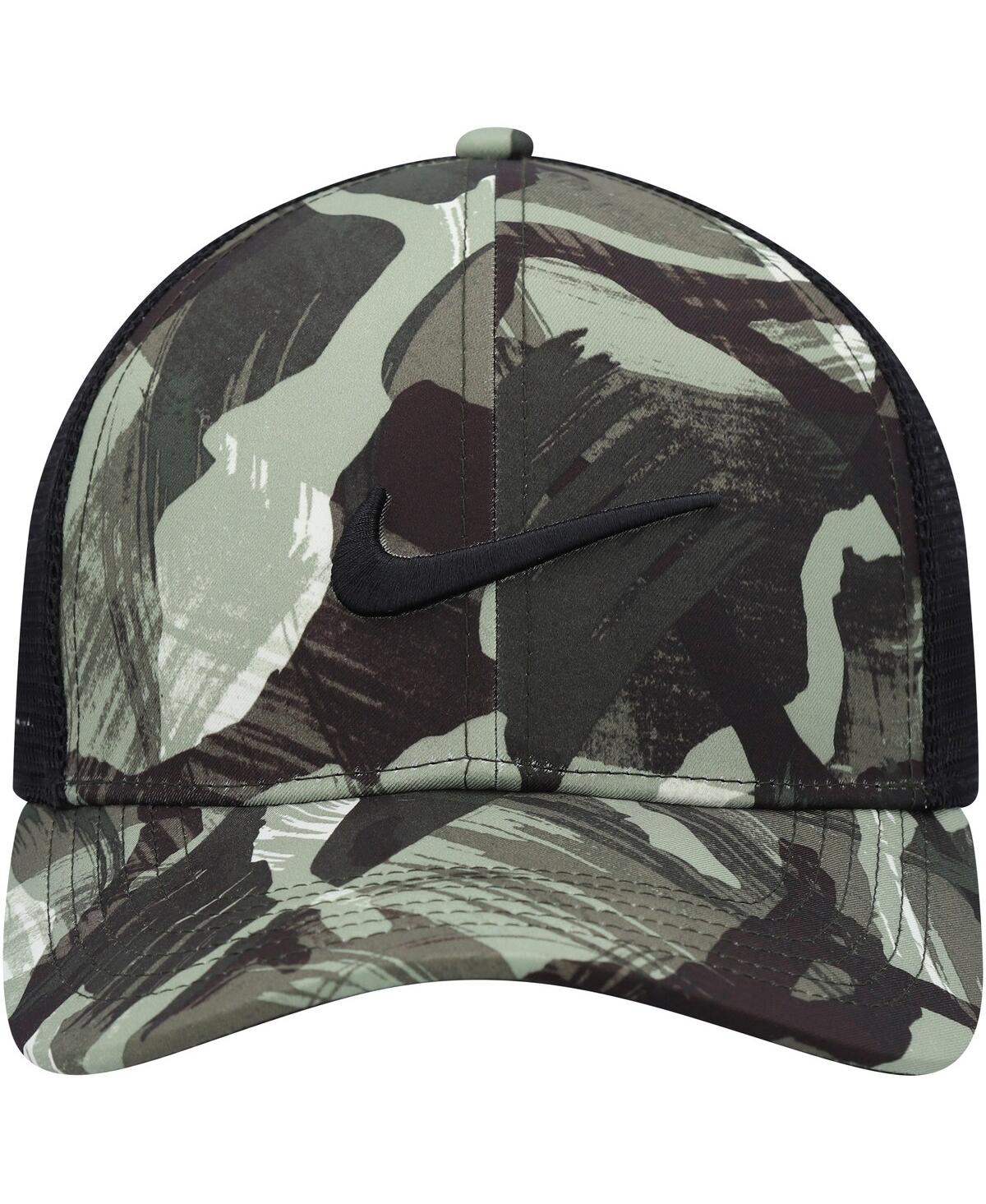 Nike Men's  Camo And Black Legacy91 Trucker Performance Snapback Hat In Camo,black