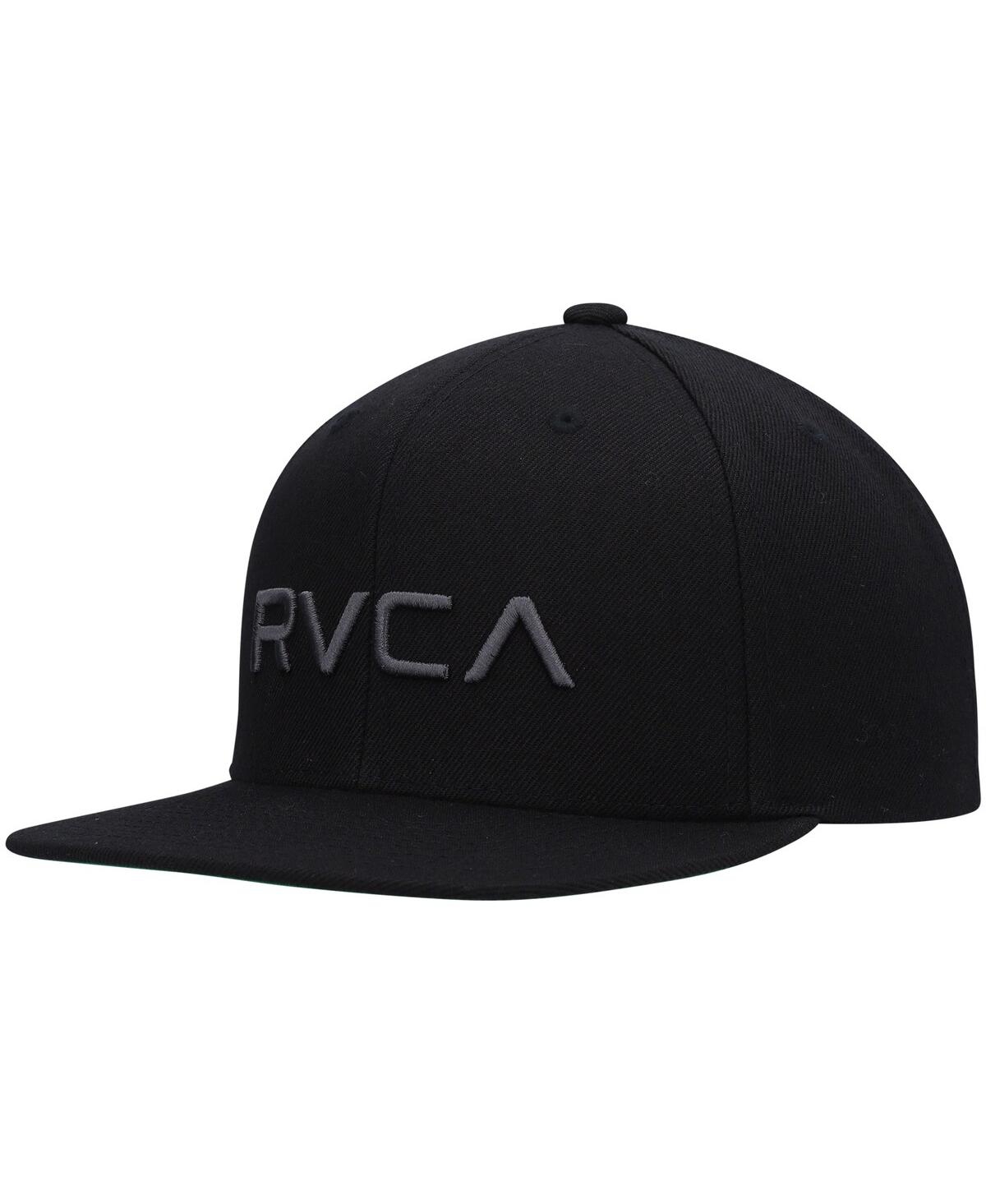 Rvca Kids' Big Boys  Black Logo Twill Snapback Hat