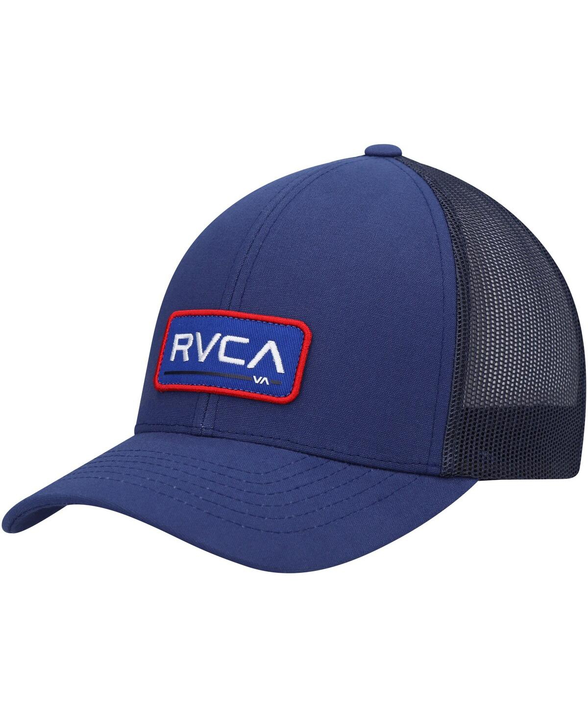 Shop Rvca Men's  Navy Myv Ticket Iii Trucker Snapback Hat