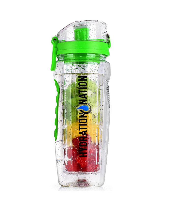 Zulay Kitchen Portable Water Bottle with Fruit Infuser - Green