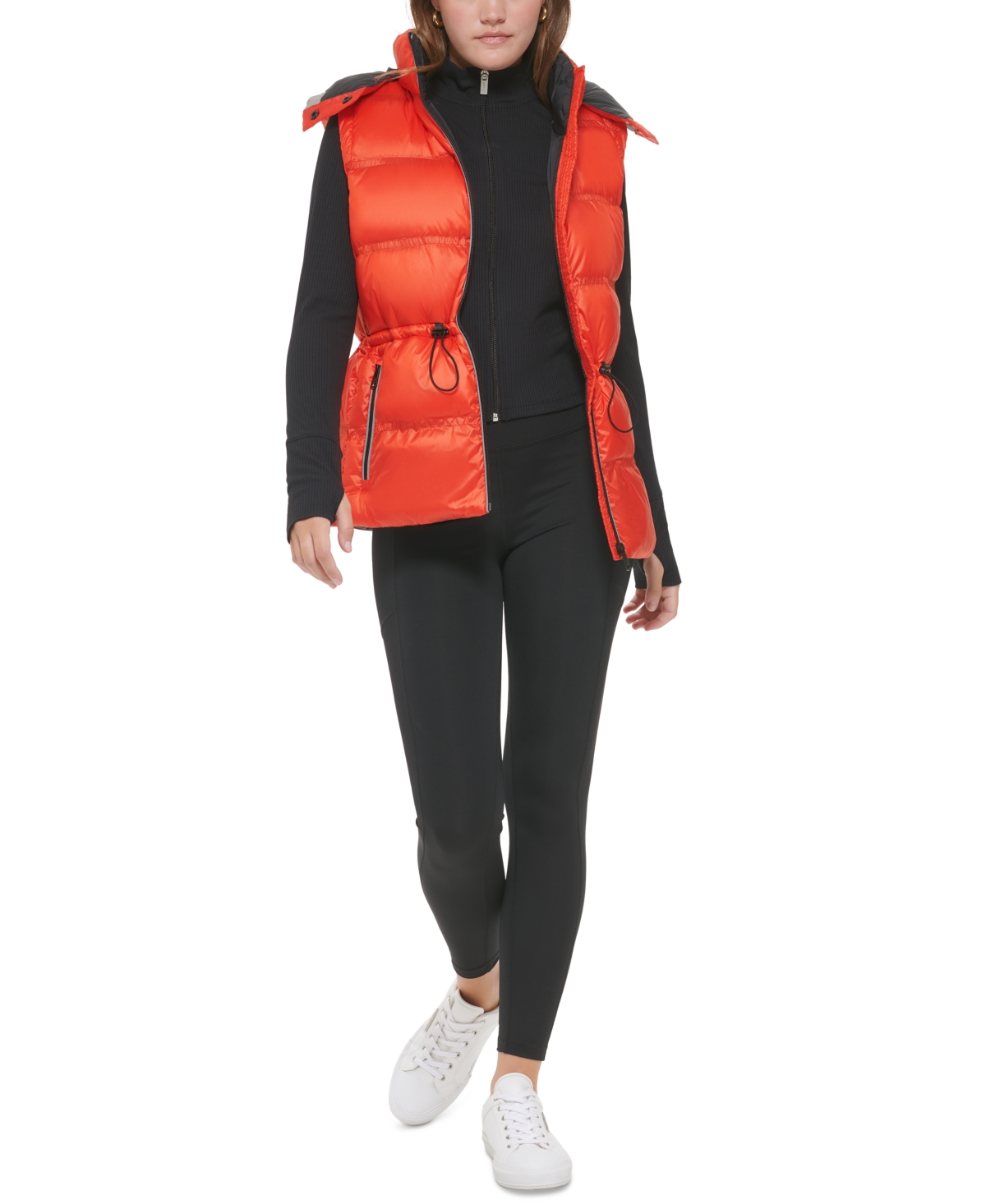 Calvin Klein Performance Women's Double-quilted Hooded Vest In Metalli  Chili | ModeSens