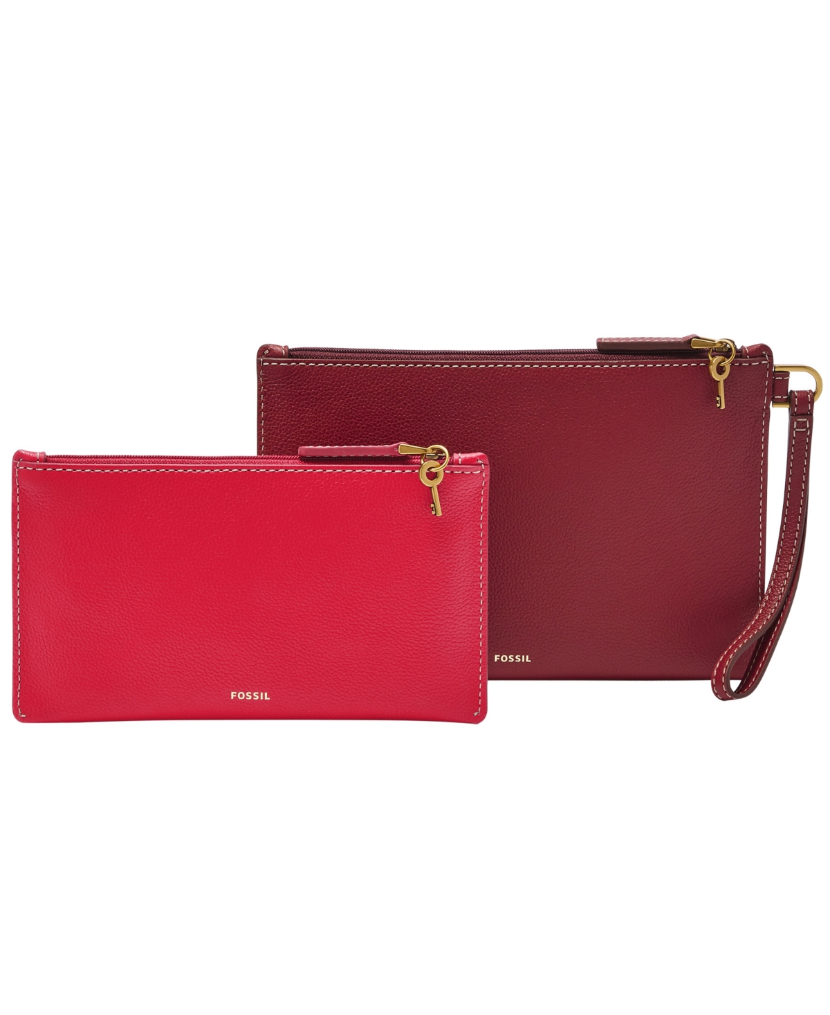 Fossil Wristlet Leather Wallet Gift Set 2 Pieces Smart Closet