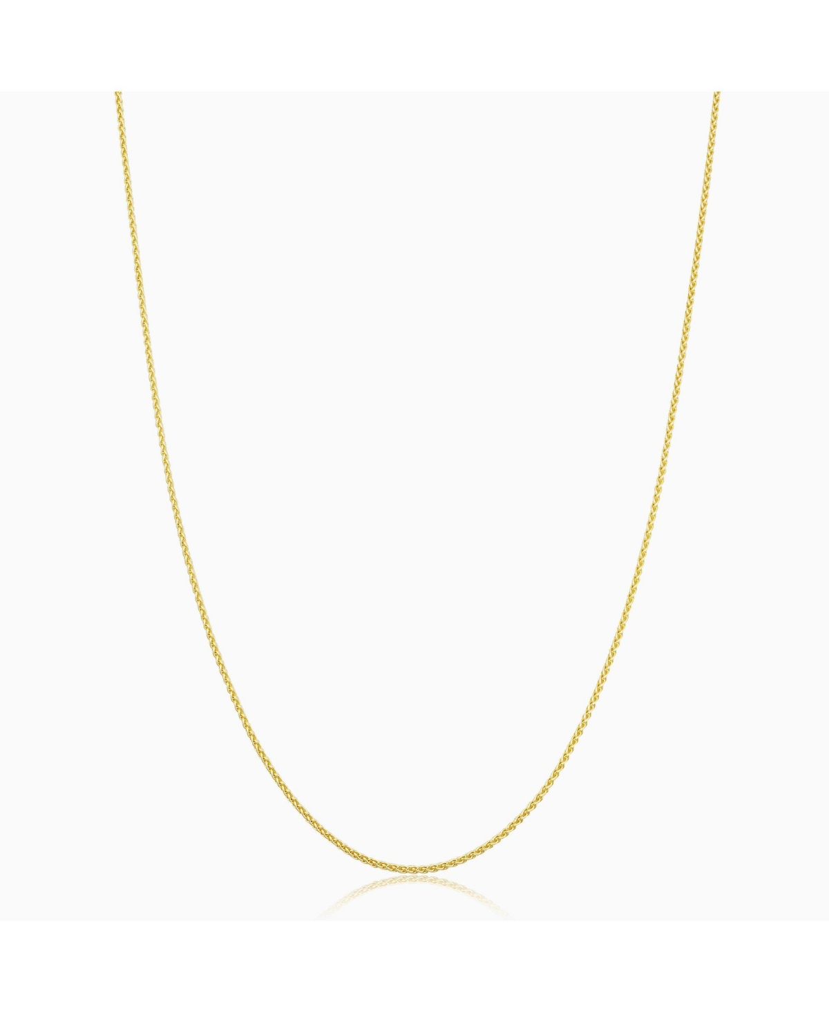 Oradina 14k Yellow Solid Gold Shimmer Adjustable Chain In Yellow Gold