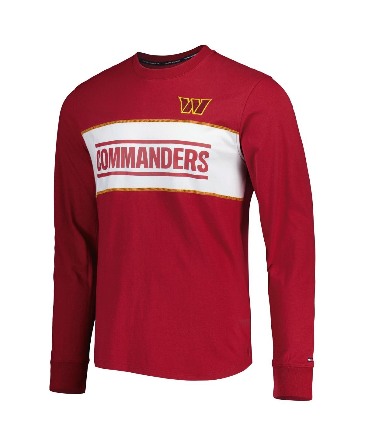 Shop Tommy Hilfiger Men's  Burgundy Washington Commanders Peter Team Long Sleeve T-shirt