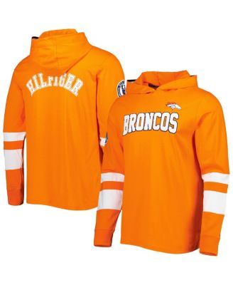Men's Orange, White Denver Broncos Alex Long Sleeve Hoodie T-shirt