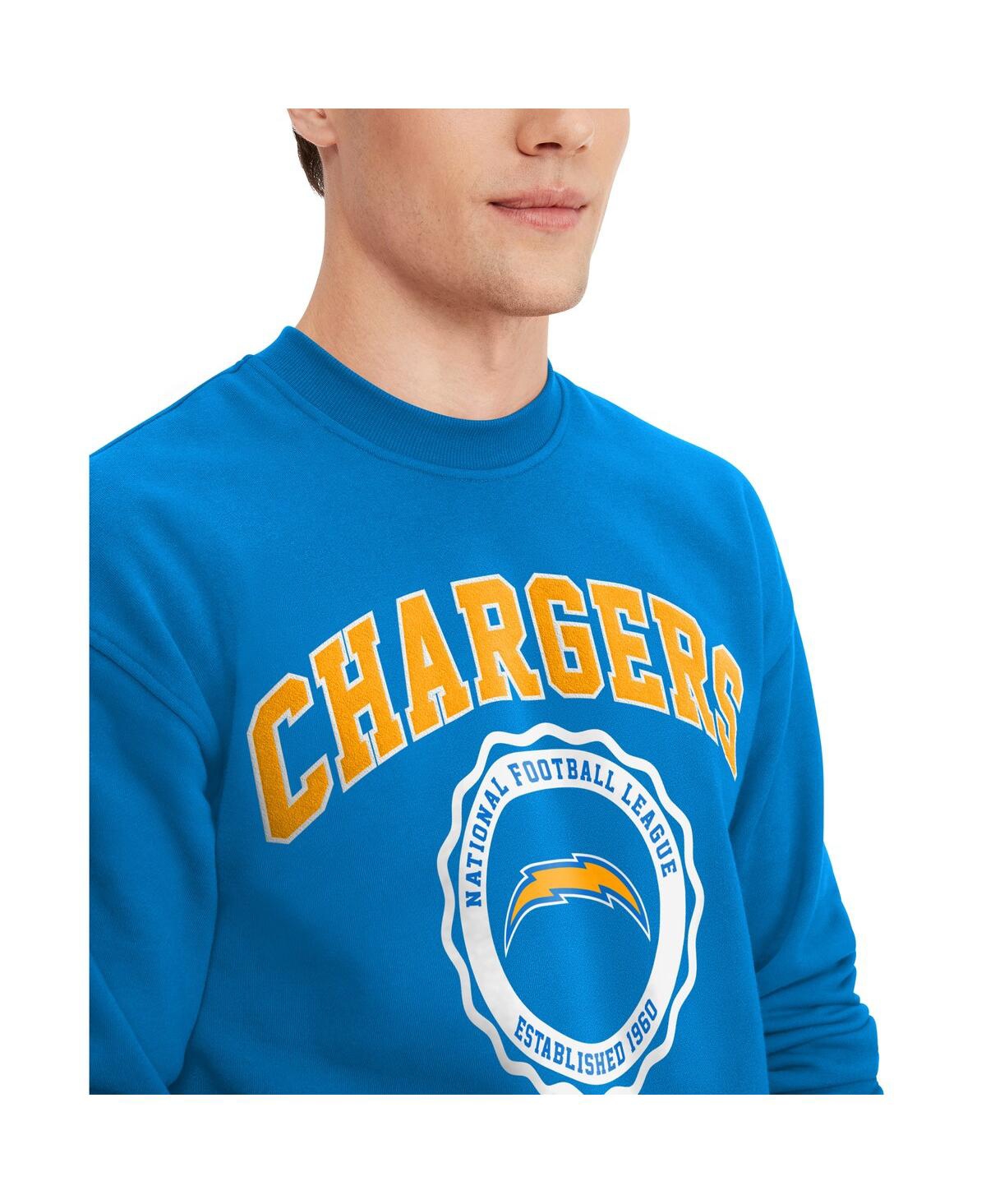 Shop Tommy Hilfiger Men's  Powder Blue Los Angeles Chargers Ronald Crew Sweatshirt