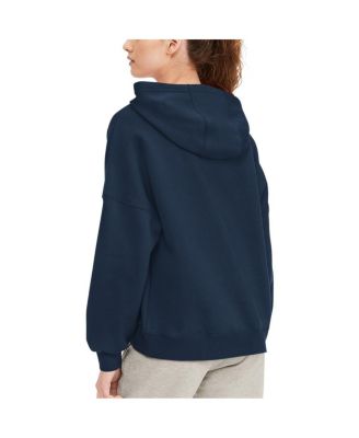 Women's Navy Dallas Cowboys Becca Dropped Shoulders Pullover Hoodie