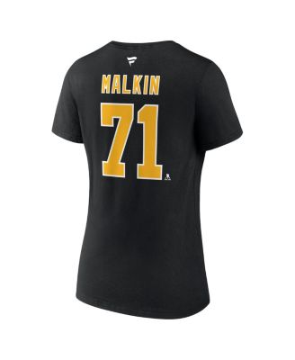 Women's Evgeni Malkin Black Pittsburgh Penguins Special Edition 2.0 Name and Number V-Neck T-shirt