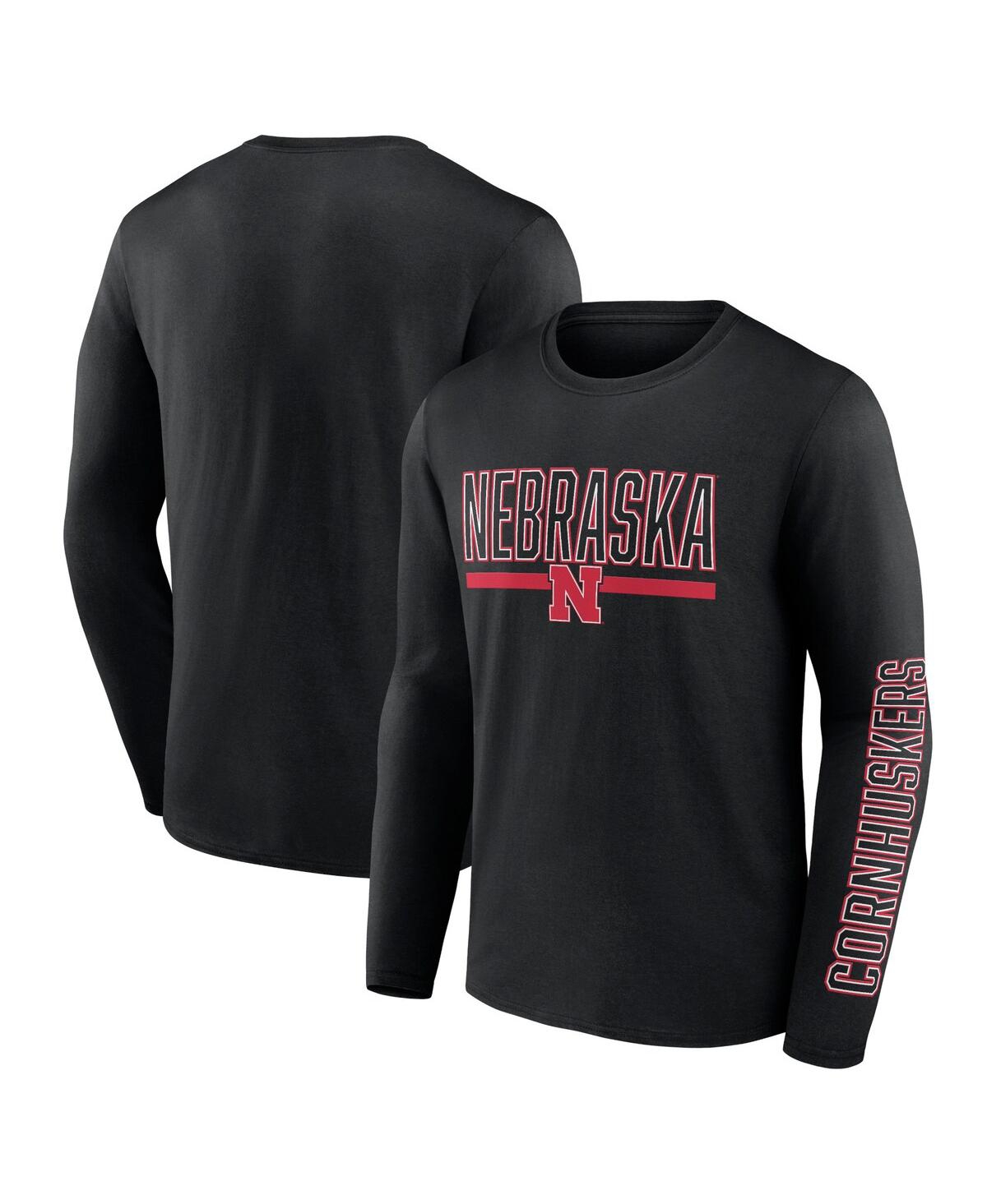 Fanatics Men's  Branded Black Indiana Hoosiers Modern Two-hit Long Sleeve T-shirt