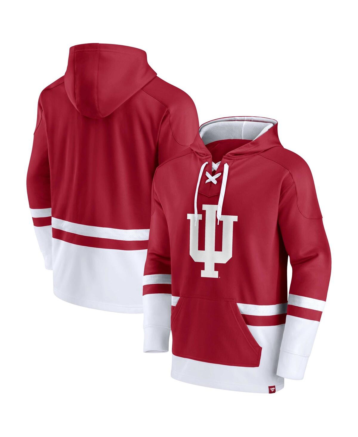 Men's FanaticsIndiana Hoosiers First Battle Pullover Hoodie - Crimson