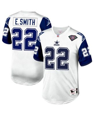 Men s Mitchell Ness Emmitt Smith White Navy Dallas Cowboys 1994 Authentic Retired Player Jersey Macy s