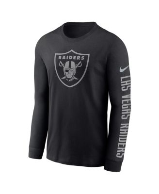 Nike Men's Black Las Vegas Raiders RFLCTV Name And Logo T-shirt - Macy's