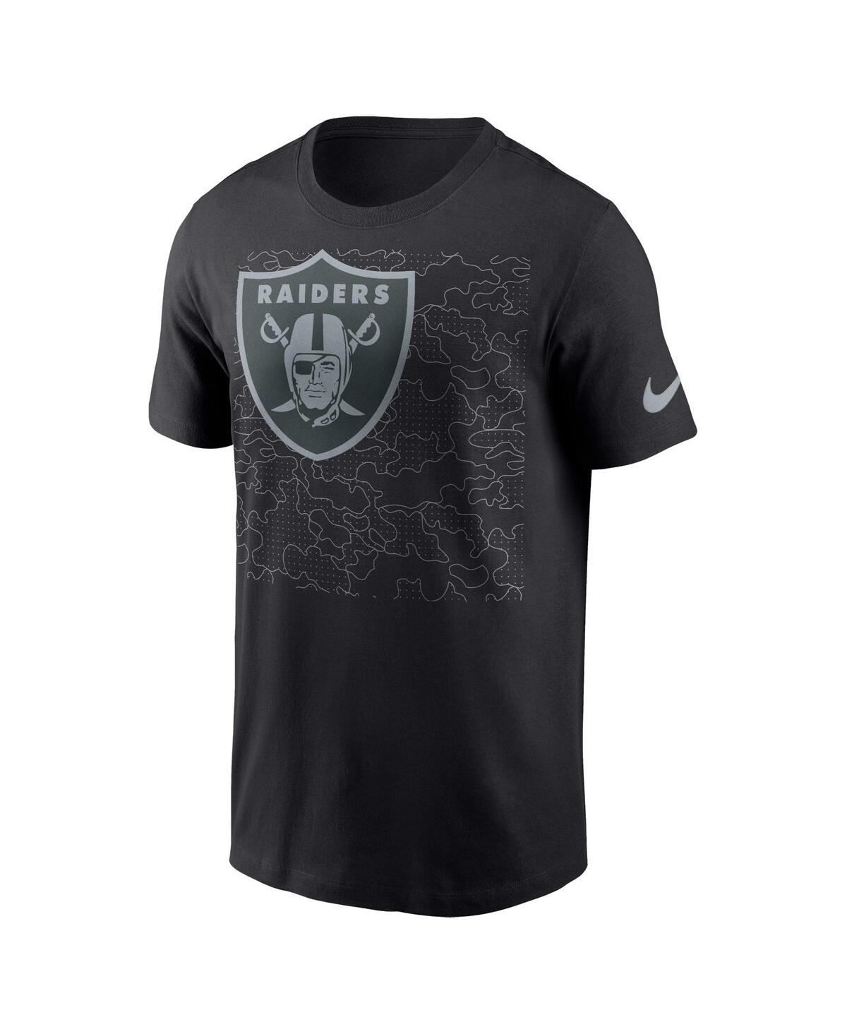 Shop Nike Men's  Black Las Vegas Raiders Rflctv T-shirt