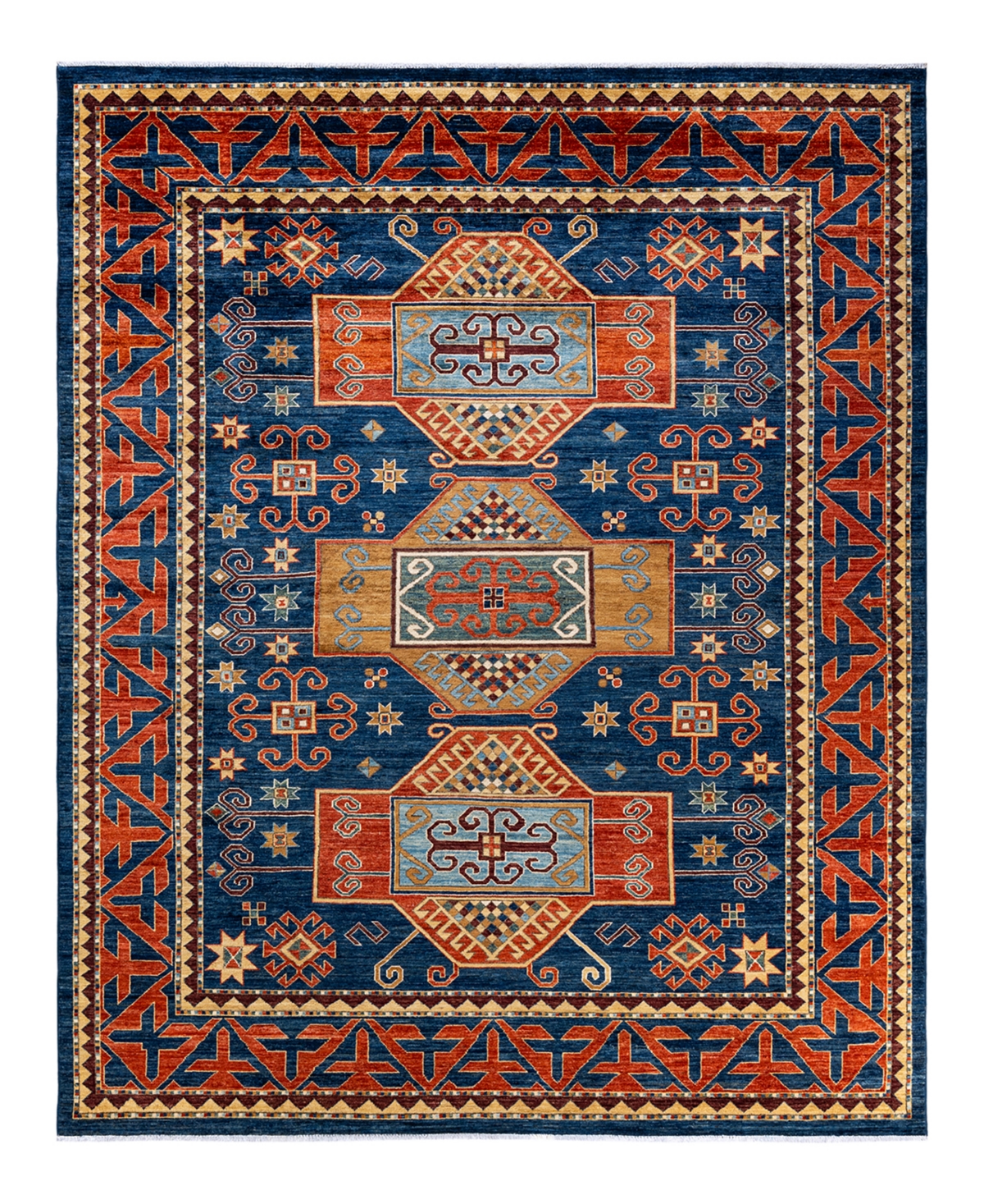 Adorn Hand Woven Rugs Serapi M1973 7'11in x 9'8in Area Rug - Blue