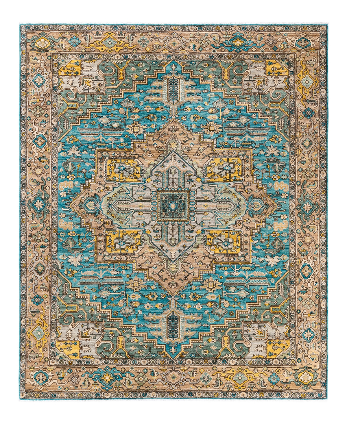 Adorn Hand Woven Rugs Serapi M1973 8'1in x 9'10in Area Rug - Green