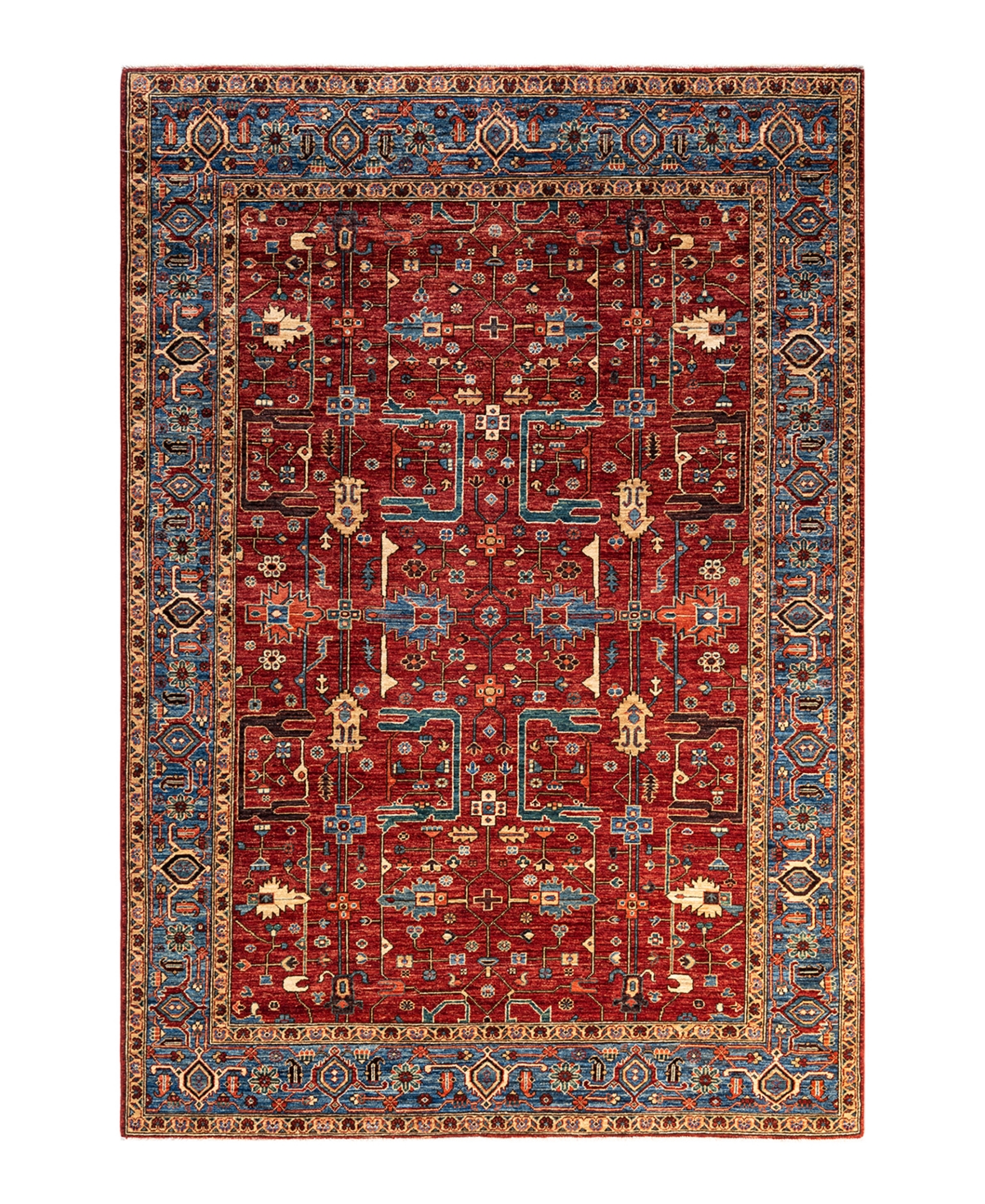 Adorn Hand Woven Rugs Serapi M1973 6'1in x 8'11in Area Rug - Orange