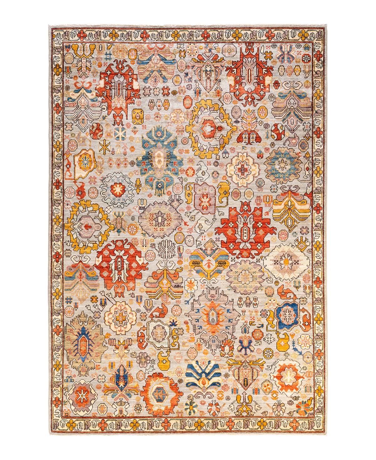 Adorn Hand Woven Rugs Serapi M1973 6'2" X 9' Area Rug In Ivory