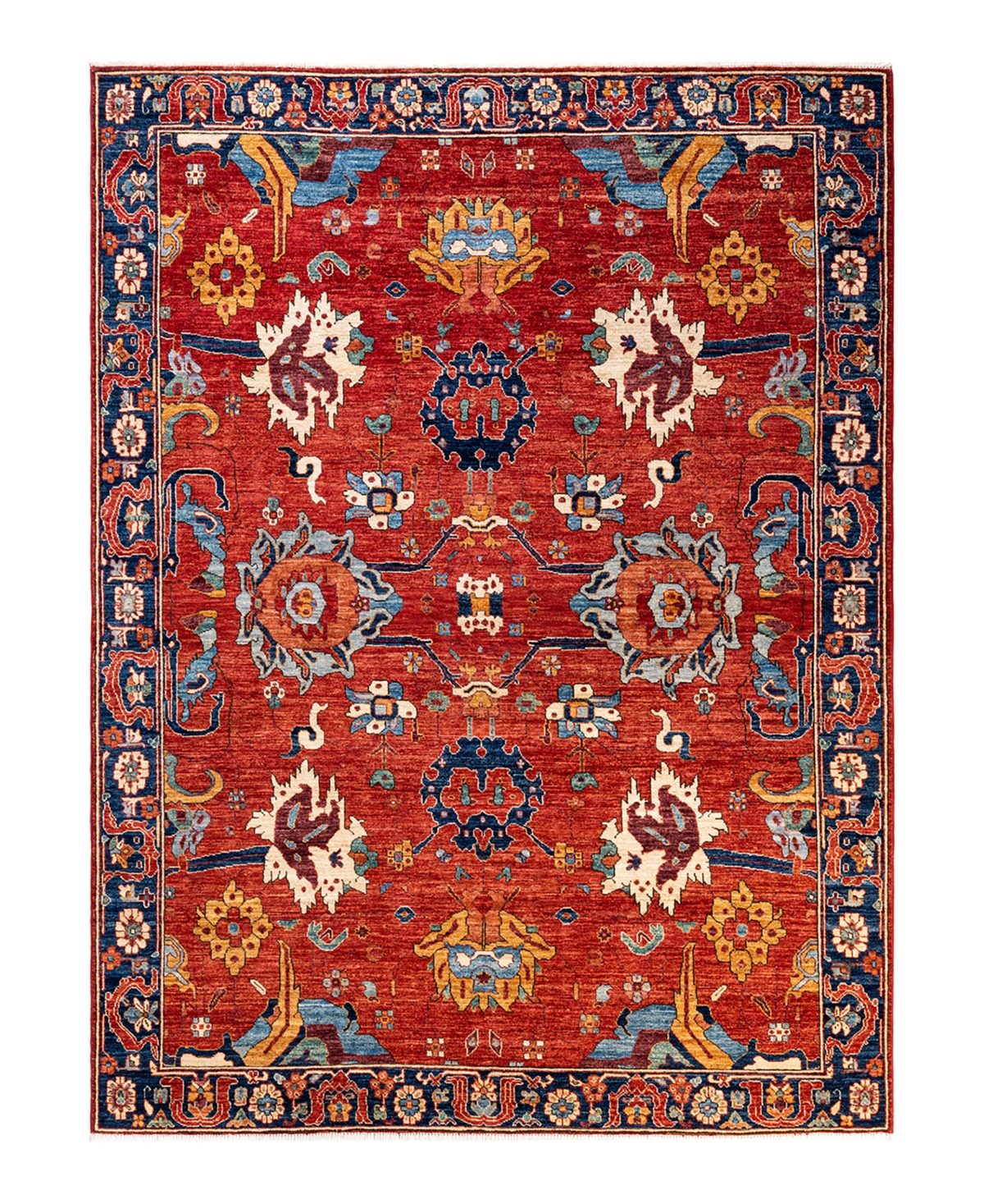 Adorn Hand Woven Rugs Serapi M1973 6'2in x 8'4in Area Rug - Orange
