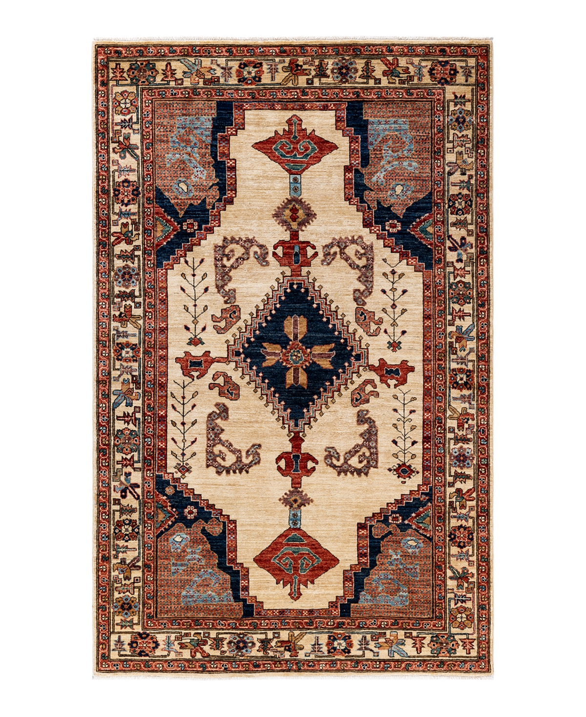 Adorn Hand Woven Rugs Serapi M1973 5' X 7'10" Area Rug In Ivory