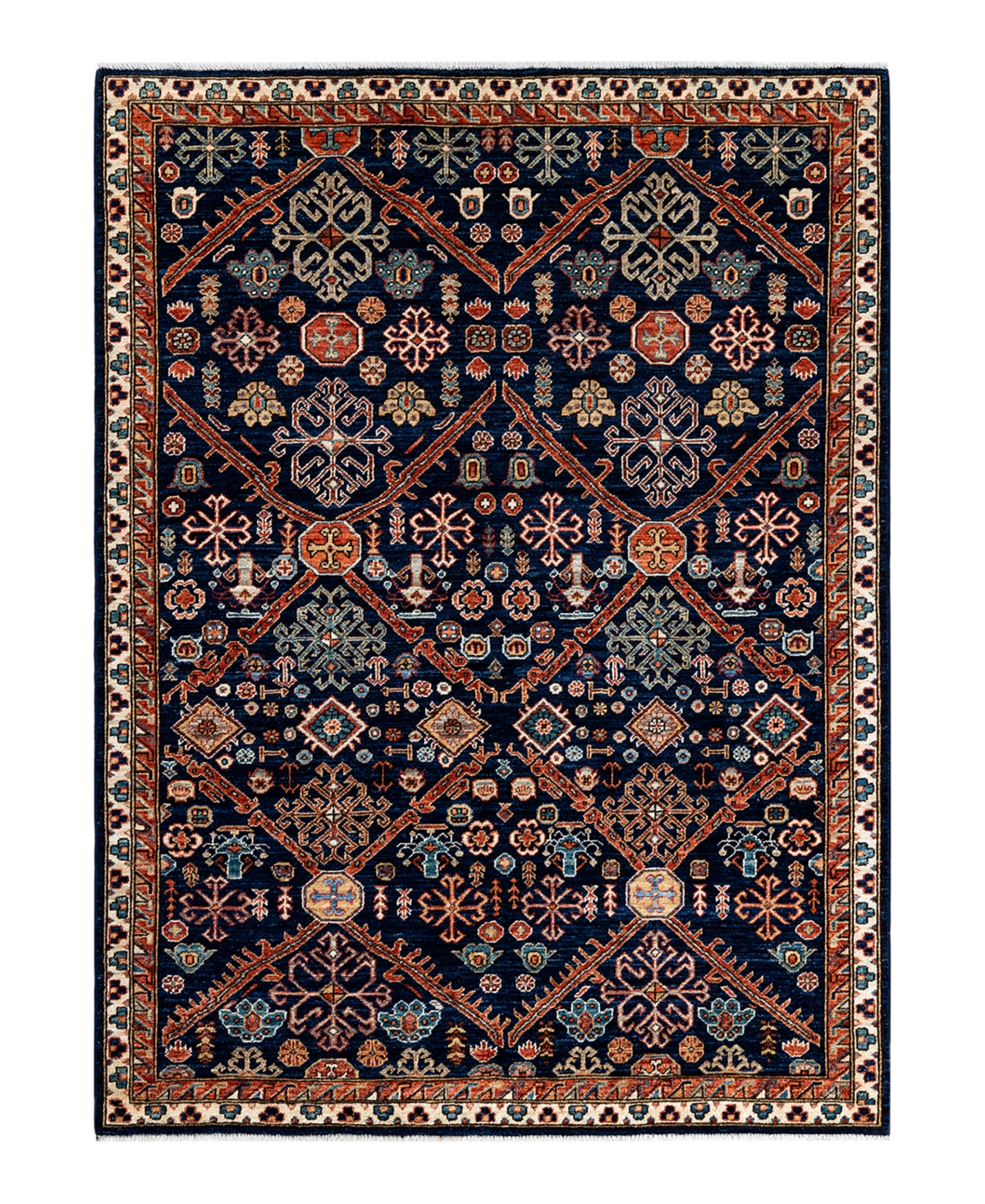 Adorn Hand Woven Rugs Serapi M1973 5'1" X 6'9" Area Rug In Blue