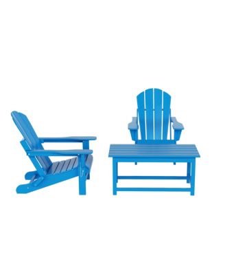 3-Piece Outdoor Paio Adirondack Conversation Set