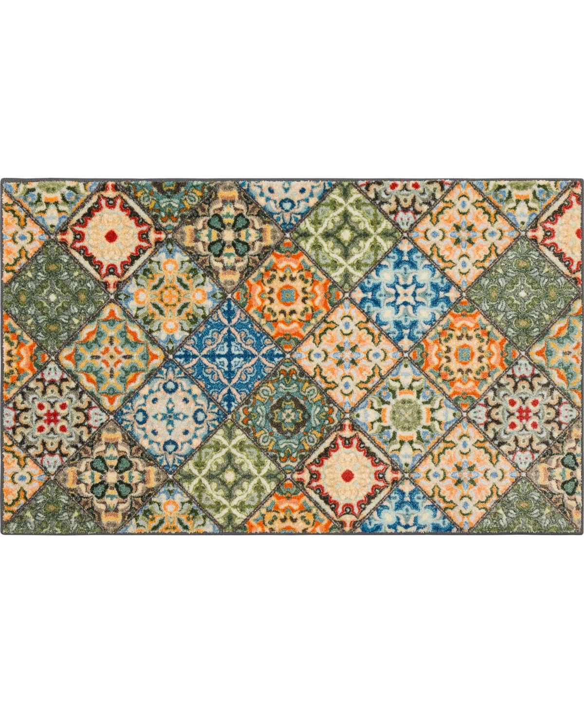 Mohawk Prismatic Moraccan Tile 1'6" X 2'6" Area Rug In Green