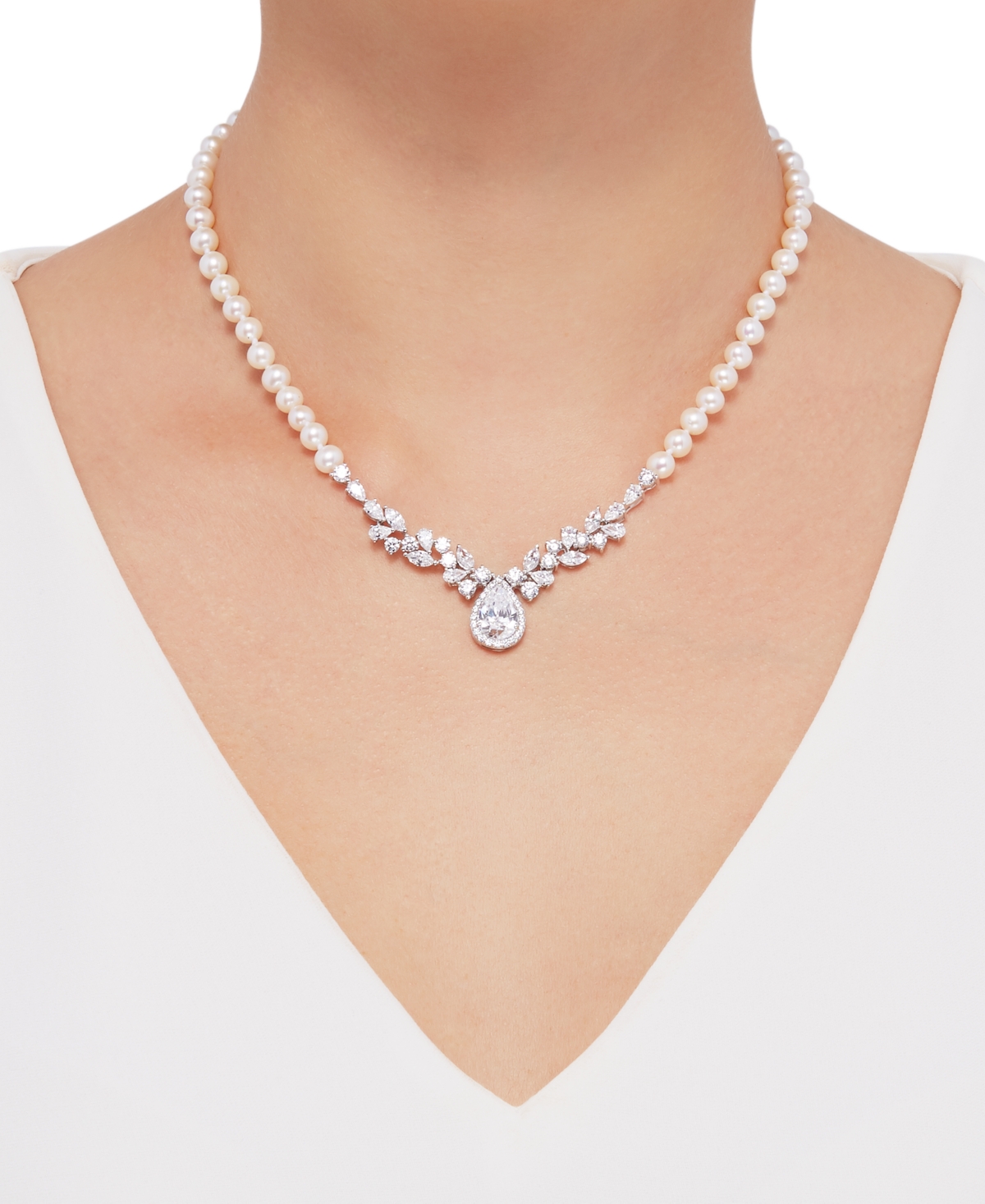 Arabella Cultured Freshwater Pearl (5-6mm) Cubic Zirconia 17