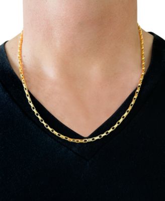 Elongated Box Link 22" Chain Necklace (3mm) in 14k Gold