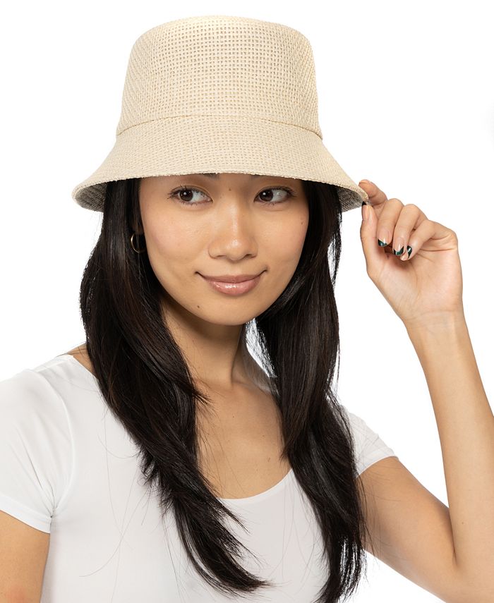 I.N.C. International Concepts Straw Bucket Hat, Created for Macy's Macy's
