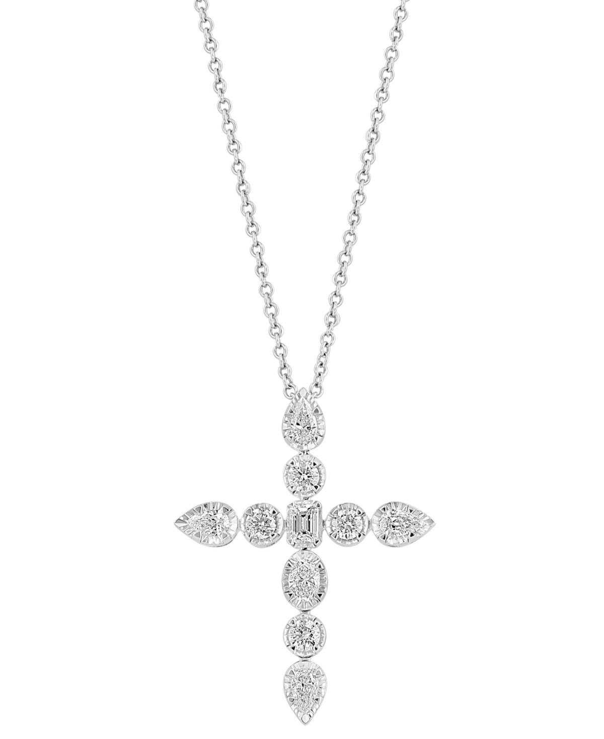 Effy Collection Effy Diamond Multicut Cross Pendant Necklace (5/8 Ct