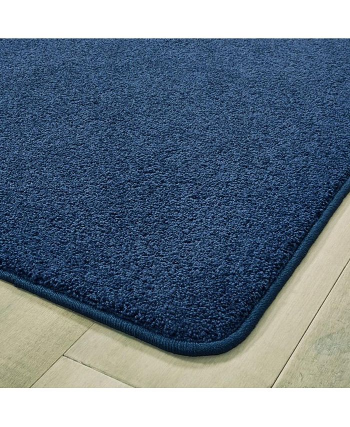 Carpets For Kids KIDply Soft Solids 6' x 9' Rectangle Midnight Blue