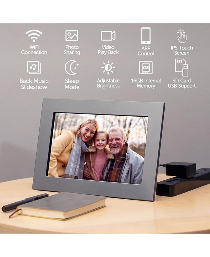 Eco4Life 10.1" WiFi Digital Photo Frame with Photos/Videos sharing