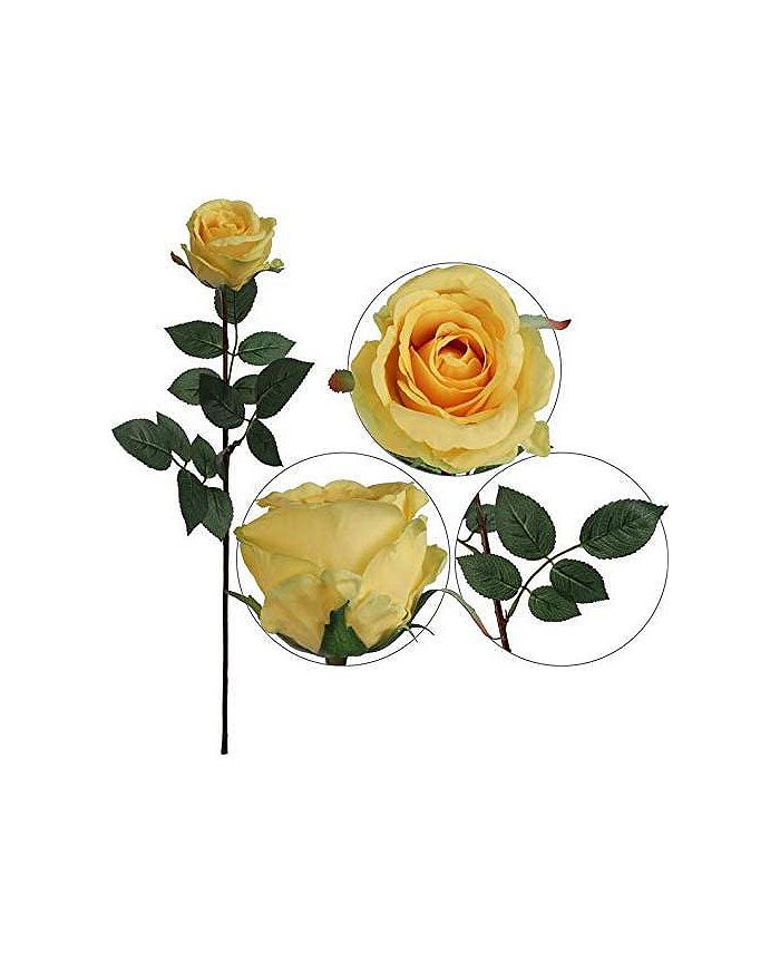 Floral Home 2 Yellow Silk Rose Buds, 30" Long, Wedding/Home/Office Macy's
