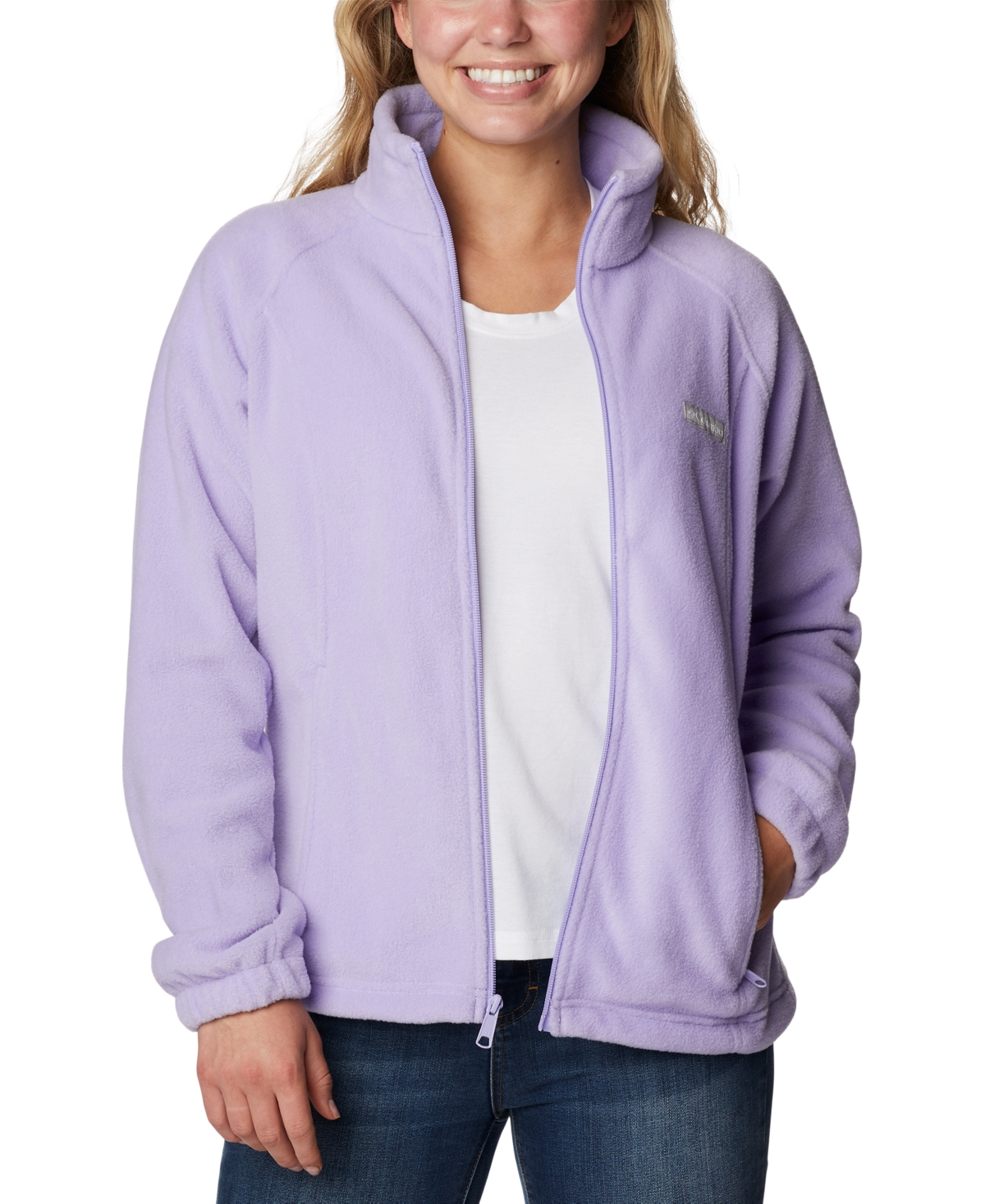 Columbia Plus Size Benton Springs Fleece Jacket In Purple Lotus